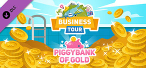 Business tour. Piggybank of gold