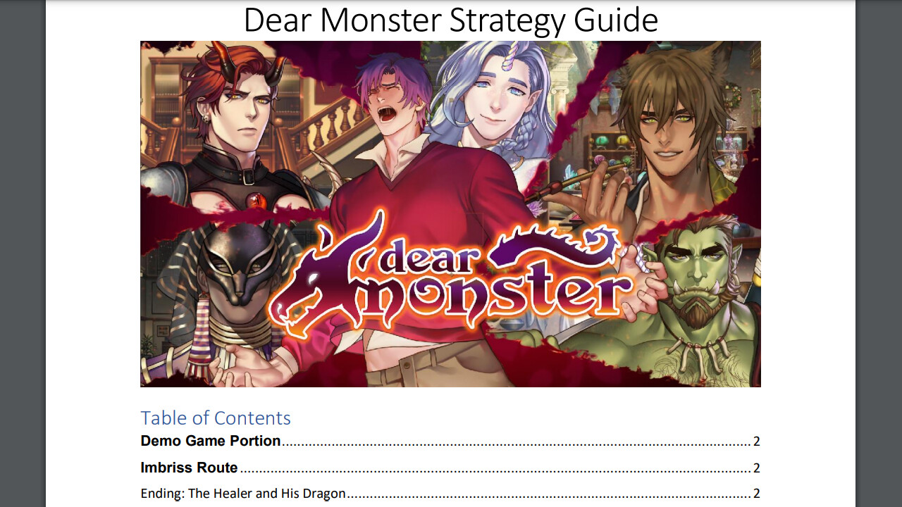 Сэкономьте 21% при покупке Dear Monster - Strategy Guide в Steam