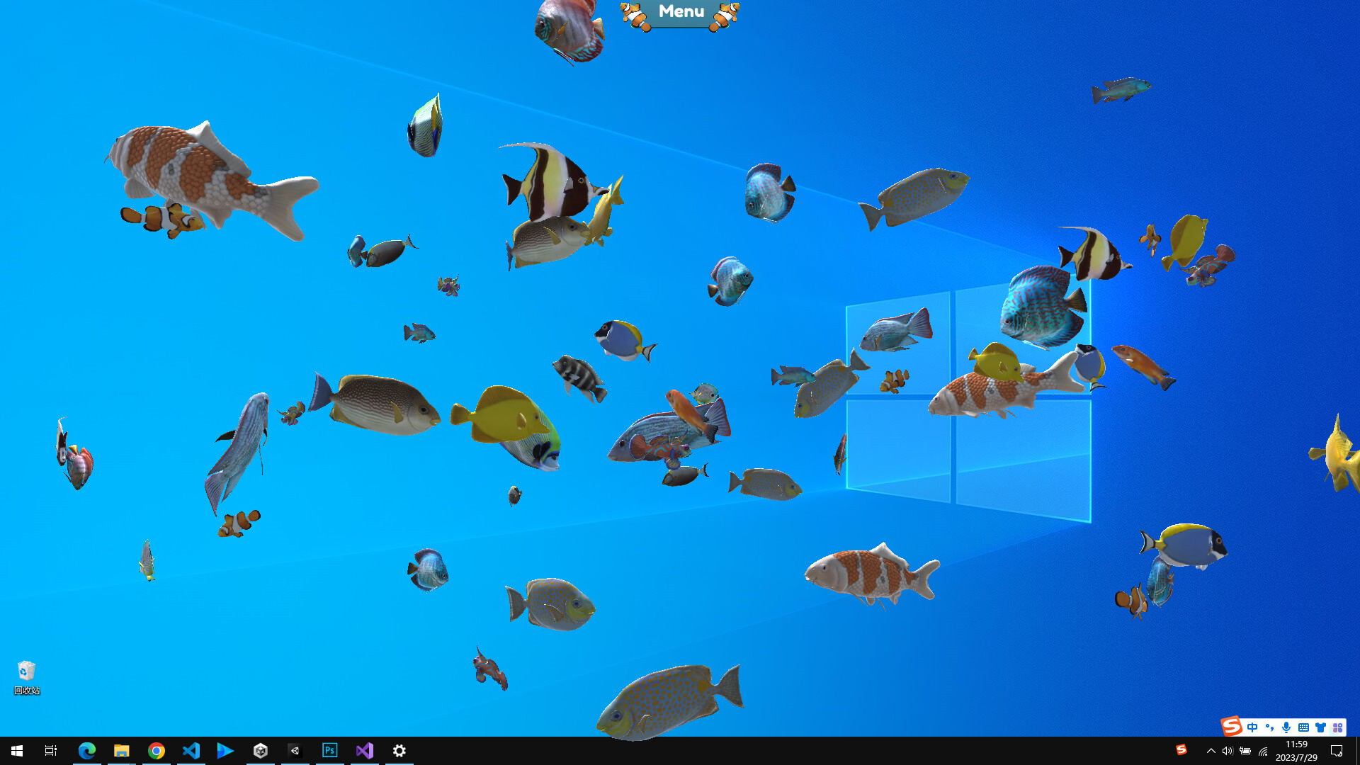 Fish on the desktop в Steam