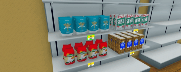 Ustawianie cen produktów w grze Supermarket Simulator