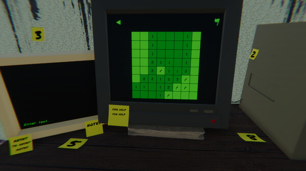 Terminal game screenshot showing puzzle solving