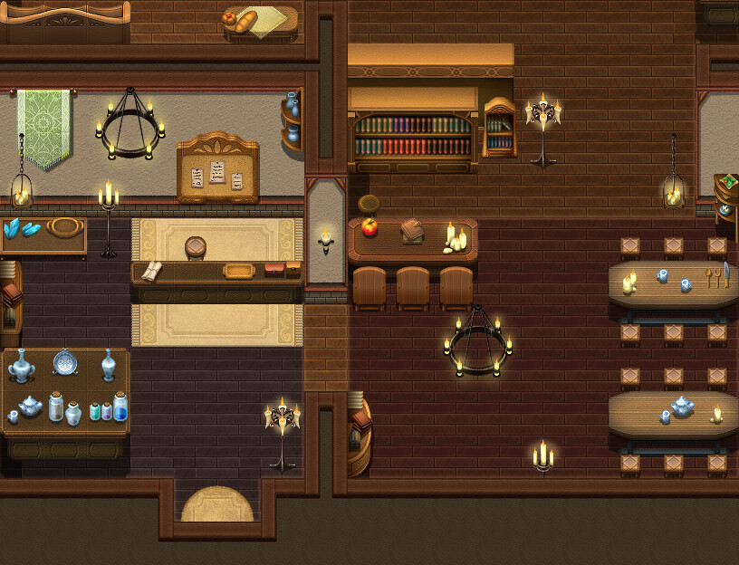 Steam：RPGツクールMZ - ハトマップ内装セット 現代 and