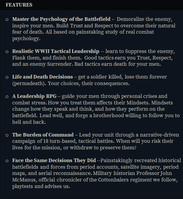 Features of game