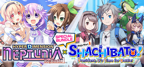 Shachibato! × Hyperdimension Neptunia Re;Birth1 banner image