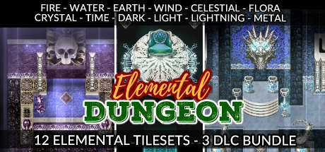 KR Elemental Dungeon Tileset MZ Bundle banner image