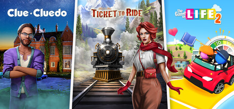 Ticket to Ride®, Clue/Cluedo and The Game of Life 2 -   Classic Board Game Bundle banner image