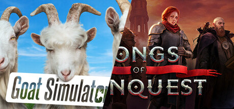 Goat Simulator 3 x Songs of Conquest banner image