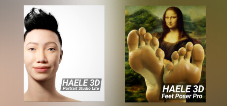 HAELE 3D - Feet Poser Pro + Portrait Studio Lite - Art References banner image