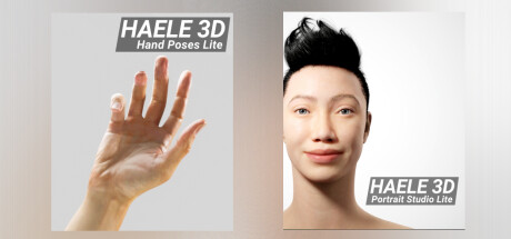 HAELE 3D - Hand Poses Lite + Portrait Studio Lite - Anatomy Drawing References banner image