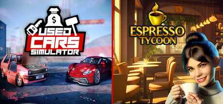 Used Cars Simulator and Espresso Tycoon banner image