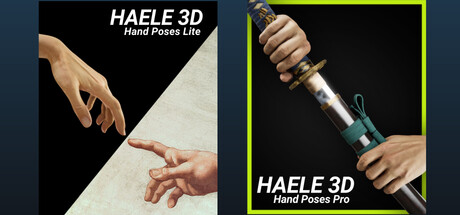 HAELE 3D - Hand Poses Lite -> Hand Poses Pro Upgrade banner image